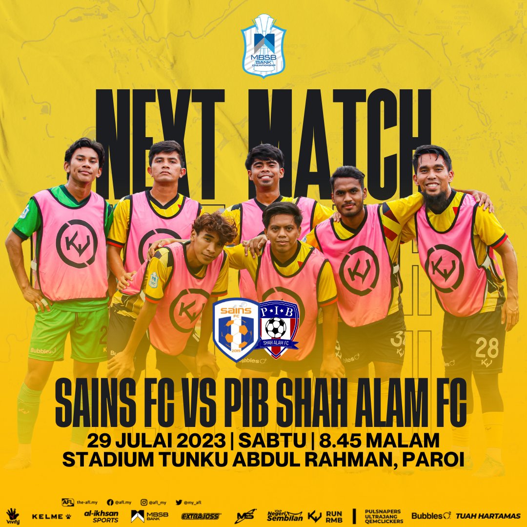 fc_sains's tweet photo. Perlawanan Seterusnya! Misi Bangkit? Kito nantikan Sabtu ini. Come on, bois! It's time to wake up! https://t.co/4UlqSi6Gl8
