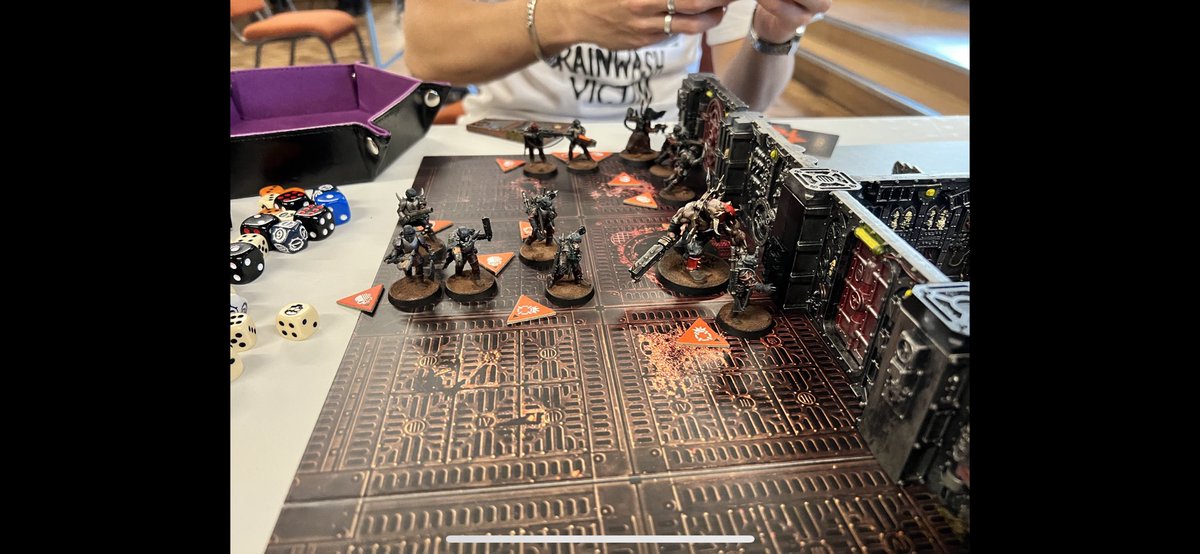 scribesofwar's tweet image. Many games happening yesterday lots of 40K again and also some bolt action and tiny tanks!