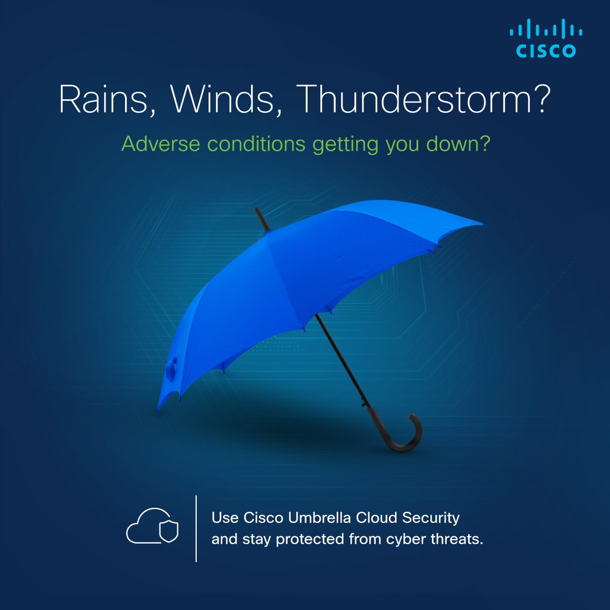 Cisco Umbrella ile siber güvenlik savunmanızı zirveye taşıyın. Gelişmiş tehdit istihbaratı ve bulut güvenliği ile Cisco Umbrella, ağlarınızı proaktif olarak koruyun. Siber güvenliğin geleceğini keşfedin: cs.co/6017PpP7W

#Cybersecurity #CloudSecurity #CiscoUmbrella