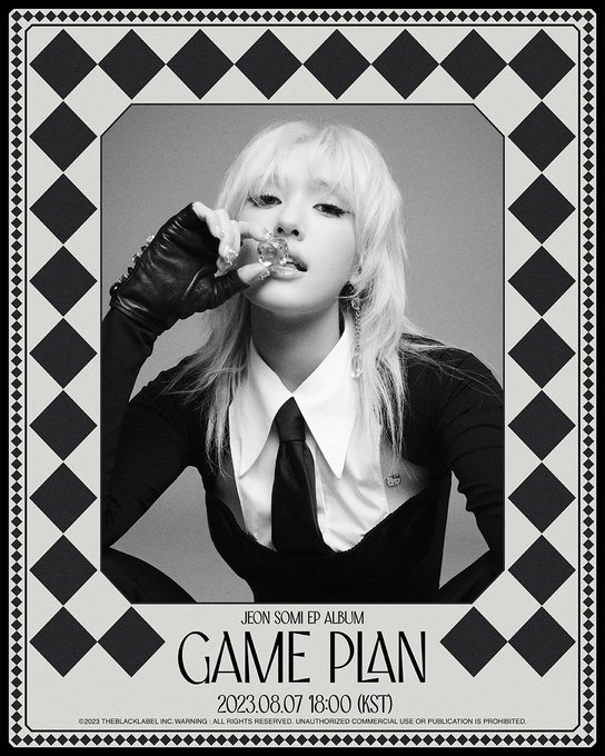 JEON SOMI EP ALBUM [GAME PLAN]  Digital Album 2023.08.07 6PM (KST) Physical Album 2023.08.14 (KST) ⠀ #JEONSOMI<a href="/tag/gameplan"class="tags"><span>#gameplan</span></a><a href="/tag/jeonsomi"class="tags"><span>#jeonsomi</span></a><a href="/tag/%EC%A0%84%EC%86%8C%EB%AF%B8"class="tags"><span>#전소미</span></a><a href="/tag/theblacklabel"class="tags"><span>#theblacklabel</span></a><a href="/tag/%EB%8D%94%EB%B8%94%EB%9E%99%EB%A0%88%EC%9D%B4%EB%B8%94"class="tags"><span>#더블랙레이블</span></a>
