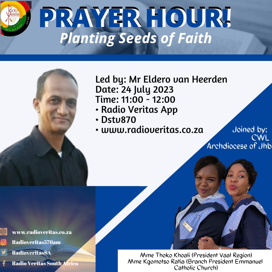 RadioVeritasSA's tweet image. #PRAYERHOUR ON #RADIOVERITASSA #DSTV870 #RADIOVERITASAPP
