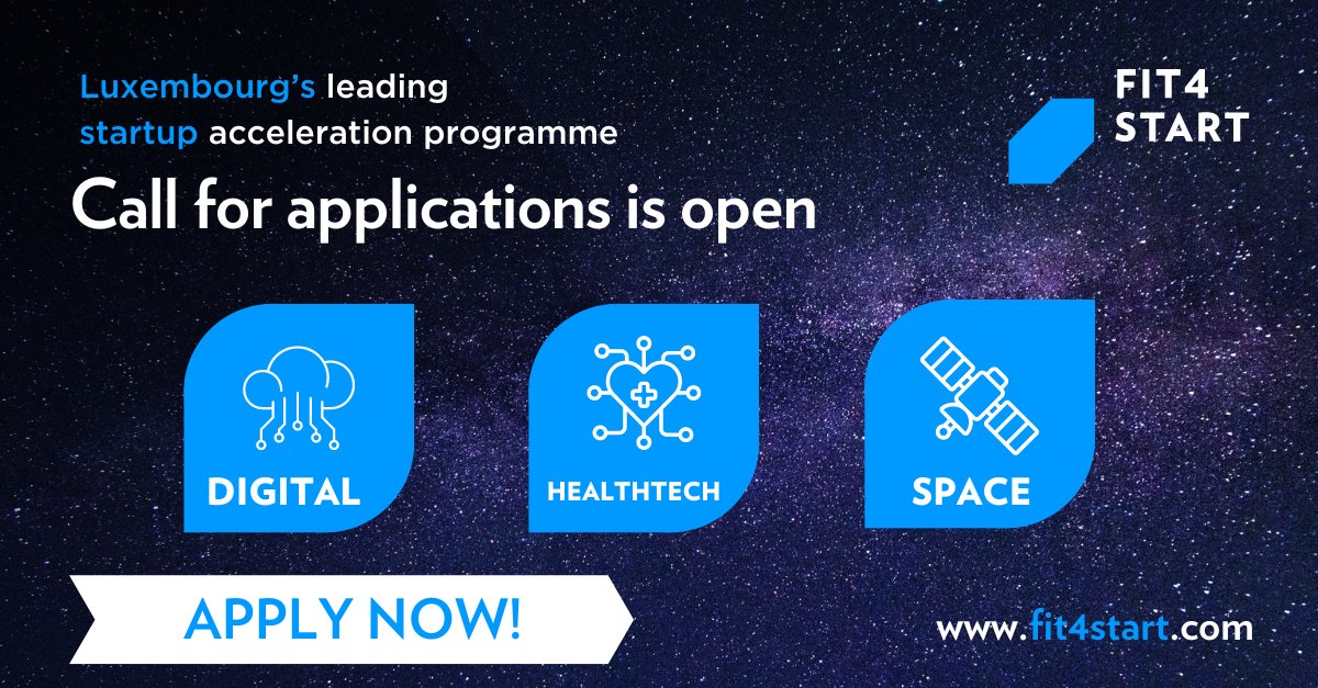 Luxinnovation (@luxinnovation) on Twitter photo #Fit4Start📣 Call for #startups from all around the world! 🌐
🎯 Digital ventures, #healthtech and space startups
innovative and #sustainable ventures
☑️ You provide the vision – we provide support for business success 🚀
Apply until 14 August 2023! 
👉 fit4start.com #Fit4Start📣 Call for #startups from all around the world! 🌐
🎯 Digital ventures, #healthtech and space startups
innovative and #sustainable ventures
☑️ You provide the vision – we provide support for business success 🚀
Apply until 14 August 2023! 
👉 fit4start.com