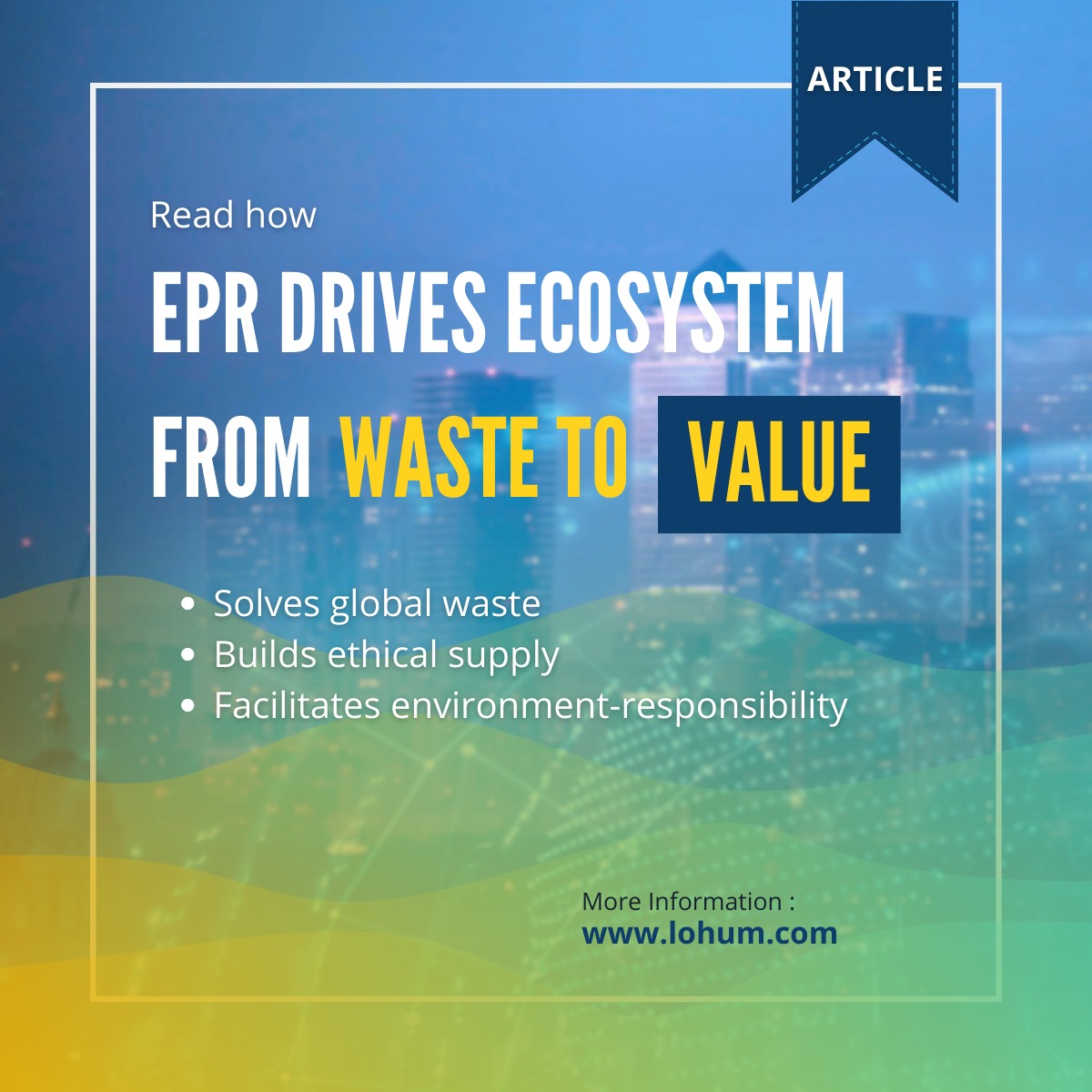 lohum's tweet photo. Discover the most sustainable strategy and framework for waste to value. Read how Extended Producer Responsibility is revolutionizing the #ClosedLoop #battery ecosystem worldwide in the latest edition of @LOHUM #GreenGazette. 
Visit: https://t.co/5KvUbnzYzW https://t.co/3RQwtPCWpx