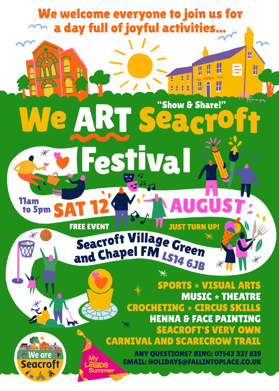 Fall_into_Place's tweet photo. So excited for this first ever We ART Seacroft festival, everyone is very welcome :) @ChapelFM @LS14Trust @SCOT02939410 @LeedsInspired #leeds2023 https://t.co/FBJtGP8l4t