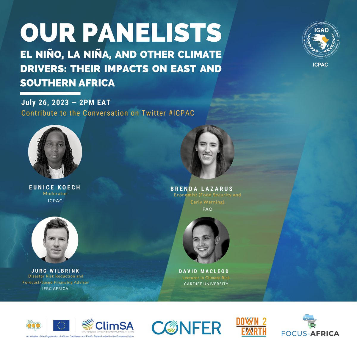 🧑‍🏫 Engage with expert speakers and researchers who will shed light on the latest findings and potential strategies to cope with these dynamic #climate challenges. 2/2  

#ClimateWebinar #ElNiñoLaNiña #ClimateDrivers