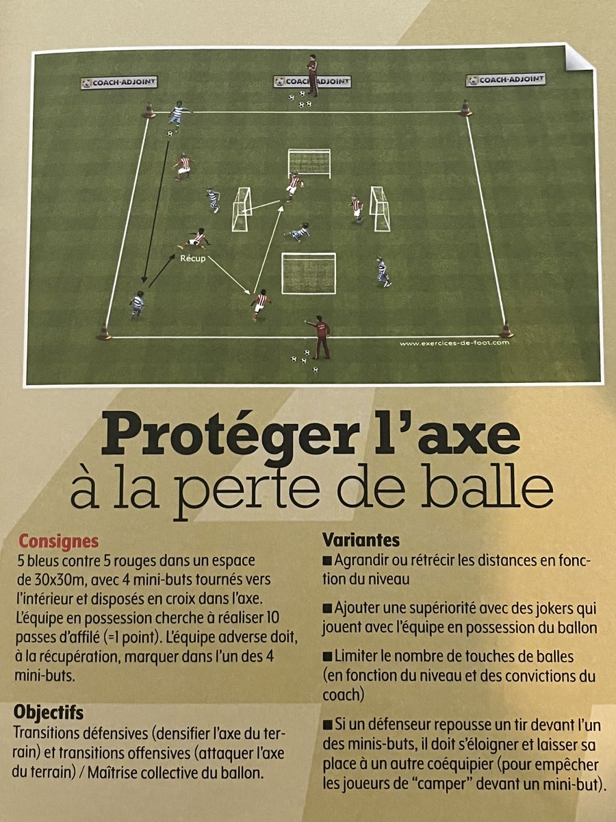 SHoebrechts's tweet photo. Salut les coachs 👋 ⚽️
🎯 Pour bien débuter la semaine, je vous propose un des mes jeux favoris pour protéger l’axe à la perte de balle
👇👇👇👇👇👇👇👇👇👇👇
🏃🏿 ici avec U11. Adapter au niveau et catégorie ⚠️
📔 Paru dans le dernier n* de @VestiairesMag
#Football #CoachSeb https://t.co/VLaCHwqvOF