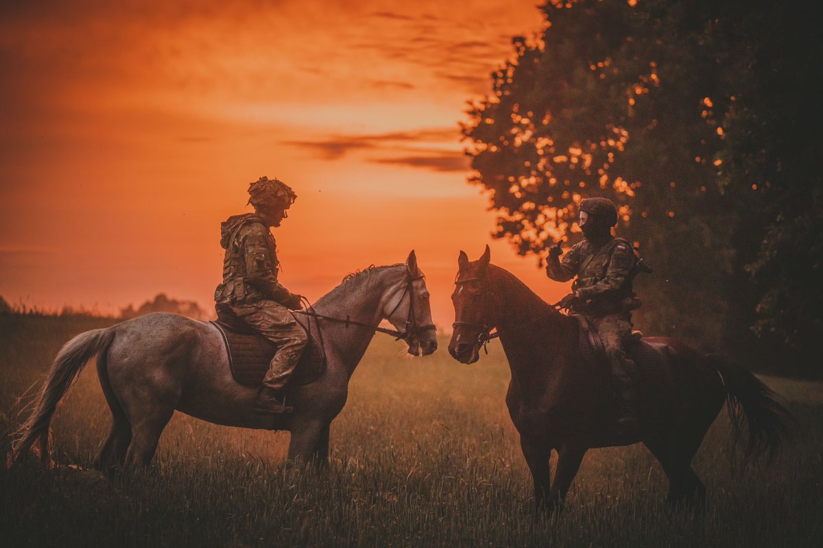 <a href="/TheRoyalLancers/">The Royal Lancers</a> going back to their roots on #OpCABRIT, with awareness training on low profile mounted recce with the famous Polish 2nd Lubelska Brigade #cavalry #mounted #strongertogether #weareNATO #orglory