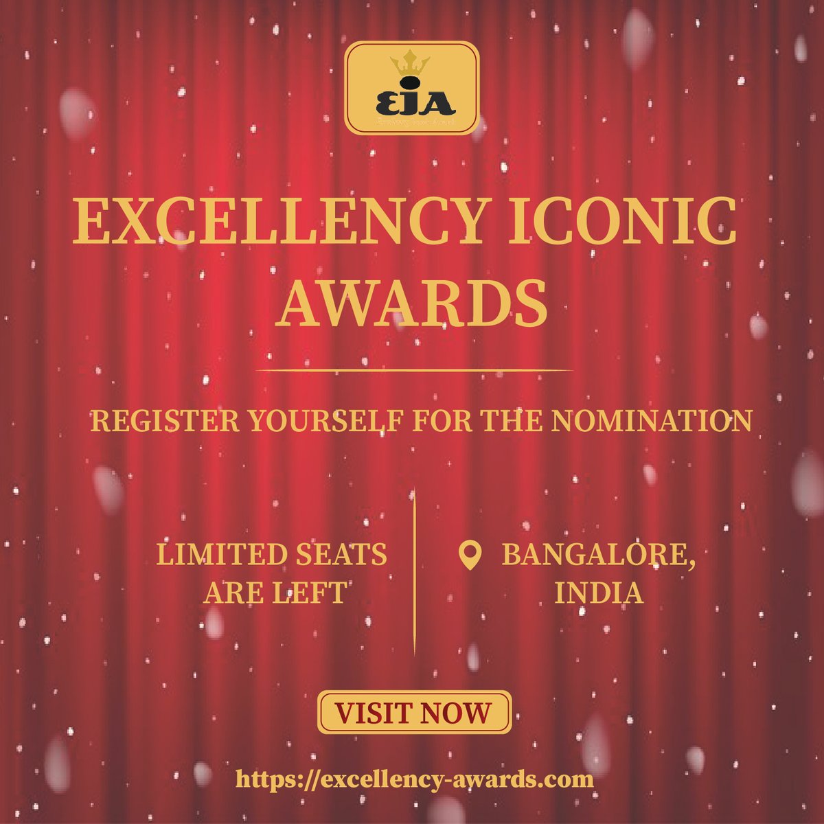 EXCELLENCY ICONIC AWARDS

LAST DATE OF NOMINATION: 14th SEPTEMBER 2023

CEREMONY: 14th OCTOBER, 2023 (BANGALORE, INDIA)
REGISTER YOURSELF FOR THE NOMINATION

LIMITED SEATS ARE LEFT
ONLY ₹ 21,000 FOR NOMINATION
.
.
.
#awardnight #celebraties #talentmanagement #talentagents