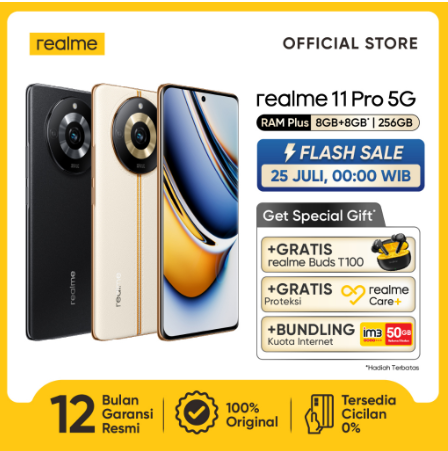 Ada yang mau mimin kirimin realme 11 Pro 5G yang kece ini? RETWEEEEET 😆 shope.ee/1VVSrPAagb