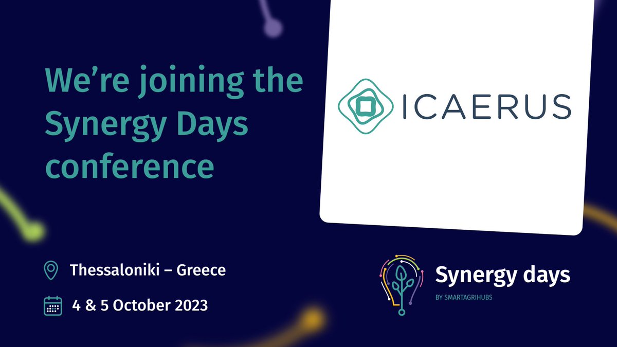 SmartAgriHubs's tweet image. 🤖 Drone of a lifetime 🌱

The objective of @icaeruseu  is to investigate prospects and give a more comprehensive and interrelated picture of the potential and effect of drones ✅

Meet the @icaeruseu team at the #SynergyDaysConference

📅 4/5 October 2023
📌 Thessaloniki