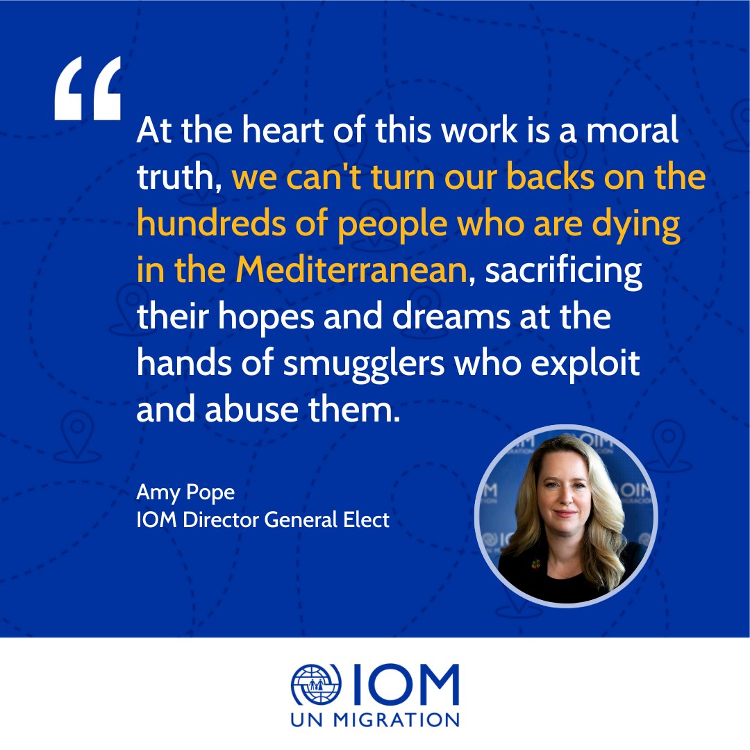 Migration is not a problem.

If properly managed by all countries involved, it can be a huge resource that can benefit all and help address humanitarian emergencies.

 - <a href="/AmyEPope/">Amy Pope</a> IOM DG-Elect speaking at the International Conference on Development and Migration, in Rome 🇮🇹