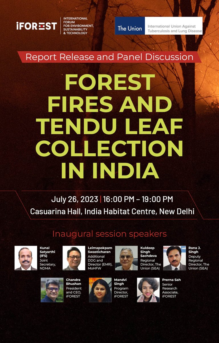 iForestGlobal's tweet photo. #upcomingevent
Look forward to seeing you all at IHC on 26 July for our report release conference, 'Forest fires and tendu leaf collection in India.' #forestfires #climatechange #NTFPs #sustainablelivelihoods https://t.co/ZSOMkLdSUX