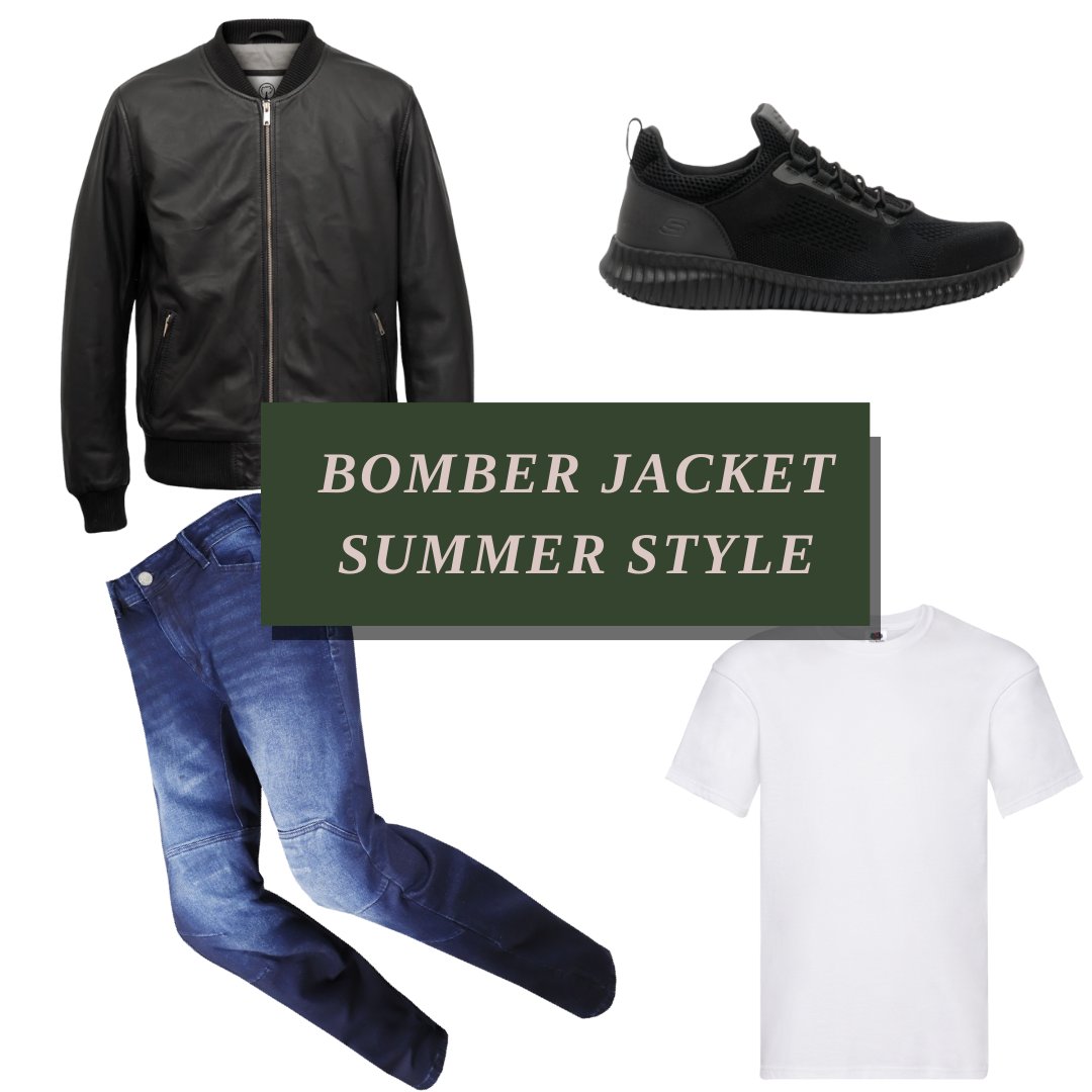 Keep it light this summer with minimum layers and a good looking bomber jacket that can go from drinks in the park to dinner in the evening.

#HideparkLeather #MensLeatherJackets #LeatherJackets #MensStyle #MensFashion #MensStyleGuide #BomberJacket #LeatherBomberJacket