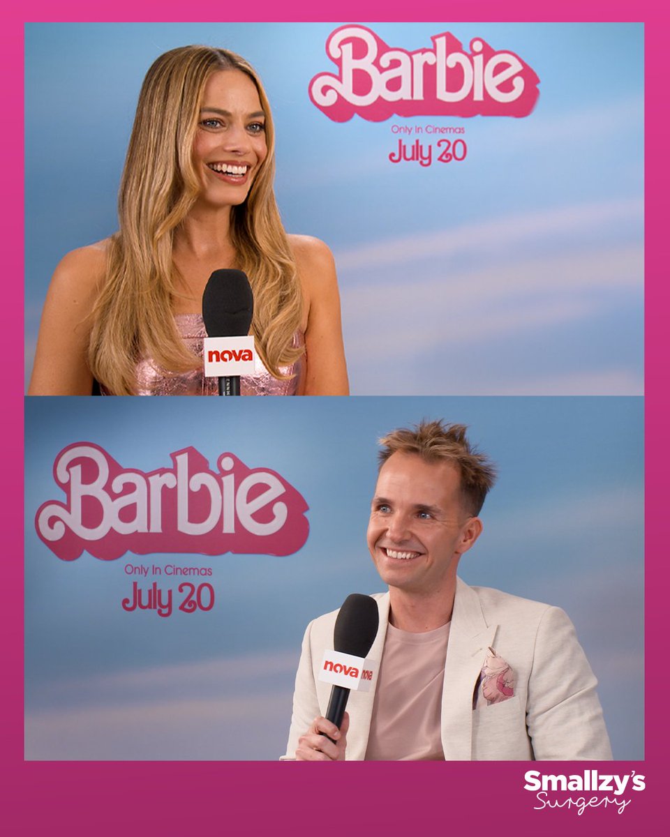 TONIGHT... #SmallzysSurgery goes to #Barbie Land! 💖 The star of the biggest movie in the world right now, #MargotRobbie & director #GretaGerwig join me on the show! 🎀 Listen LIVE here: bit.ly/SSlisten
