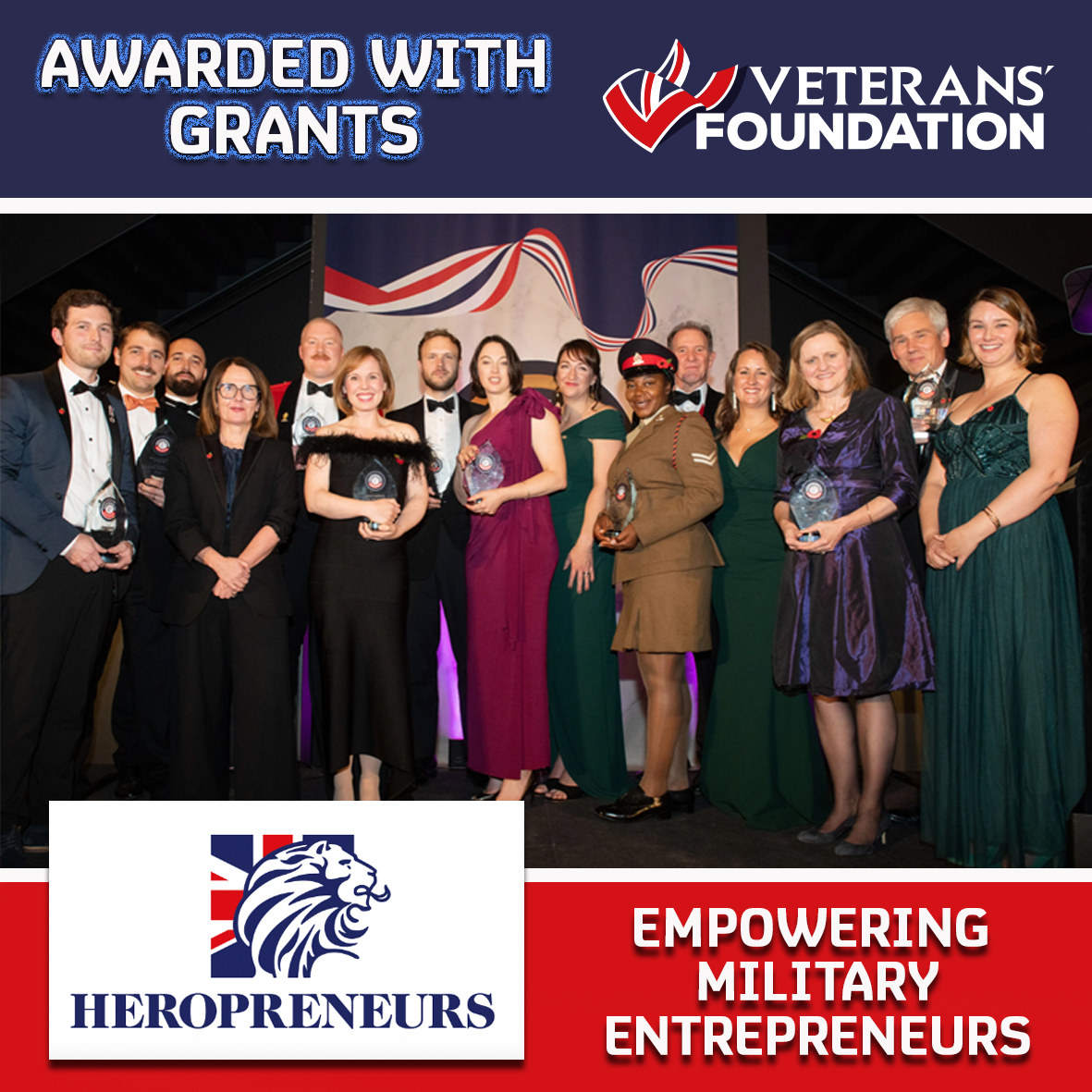 🌟We are proud to support Heropreneurs, a charity that directly supports the entrepreneurial business ventures of many current and former military personnel or their partners to help them achieve their ambitions.

We are delighted to have awarded them with grants over the years🌟