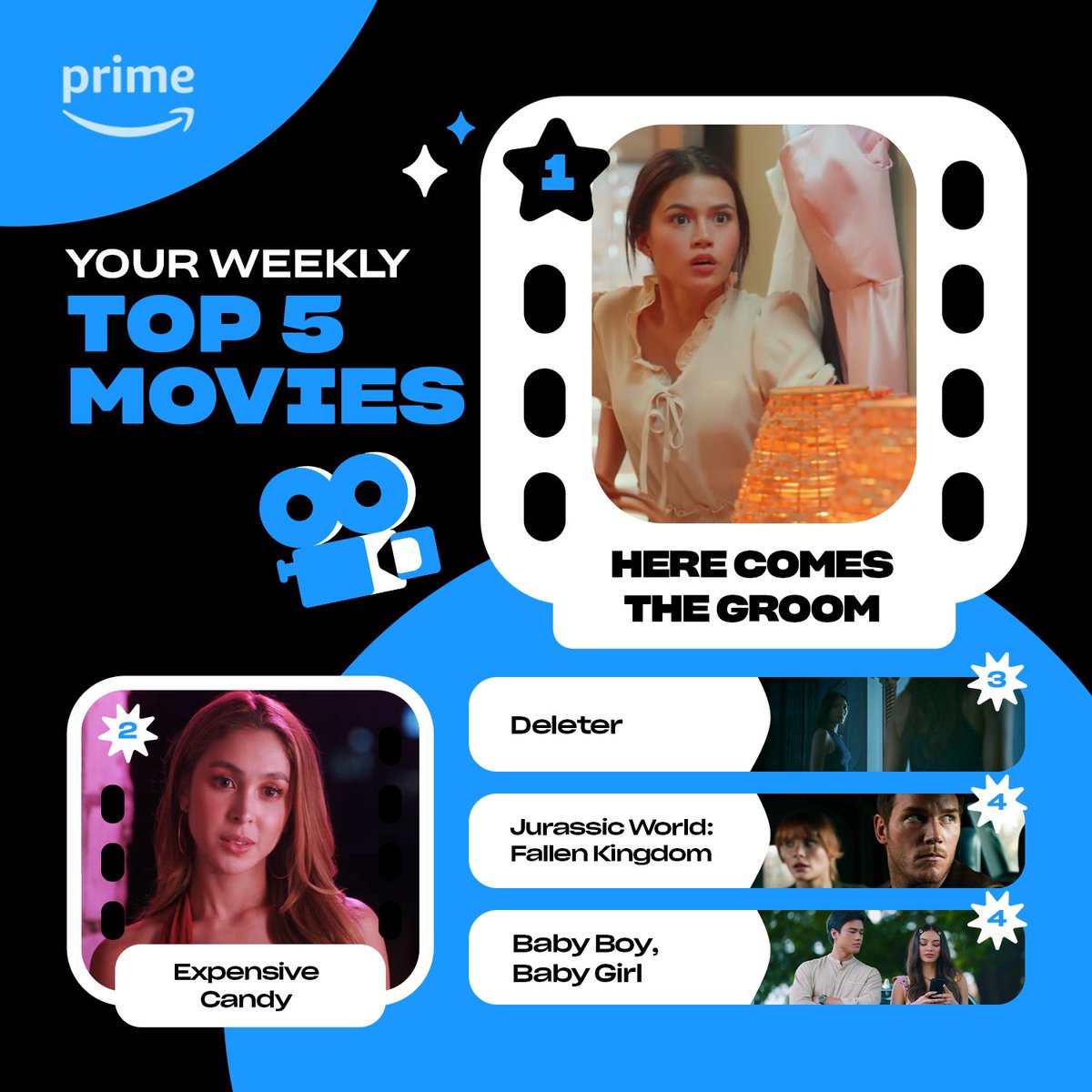 primevideoph's tweet photo. Exciting times on Prime Videoβat least thatβs what your watch list tells us πΏ Check out your Top 5 movies and TV shows for the week! https://t.co/uT56bEGYDO