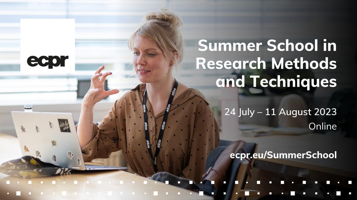 👋🌞#ecprvss23 is HERE, bringing methods expertise across 27 fantastic courses over the next 3 weeks 🎯
💻 Attending? Log into your own digital learning environment on Canvas ecpr.instructure.com
😢 Missing out? #ecprws24 is coming 3–9 Feb @FSW_KULEUVEN 🇧🇪; stay tuned for more