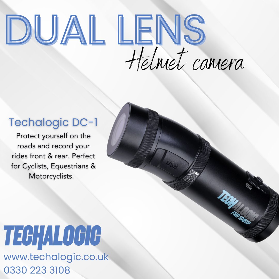 The Techalogic DC-1 is perfect for Equestrians, Cyclists and Motorcyclists  🚴‍♂️🐴🏍️

Find out more and shop below 👇

techalogic.co.uk/product/dc-1-d…+

 #techalogic #helmetcam #helmetcamera #footage #roadsafety #passwideandslow #cyclist #cycling