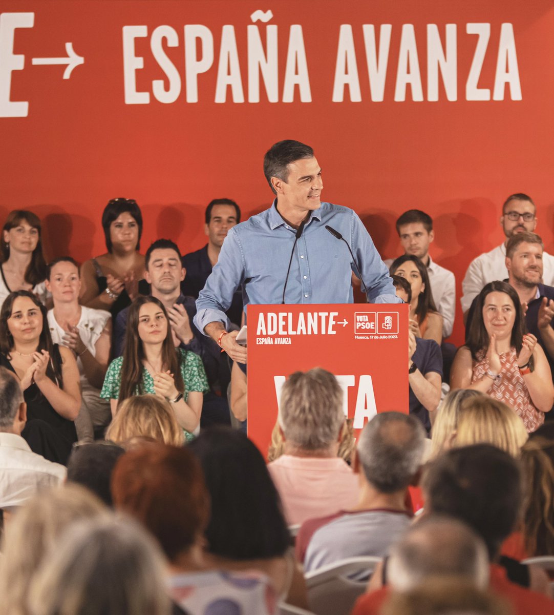 Admirations to <a href="/PSOE/">PSOE</a> for the excellent result in the election last Sunday, the best since 2008. Spaniards said loud and clear NO to the far right. That’s good news for the citizens of Spain and of Europe.
¡Adelante!