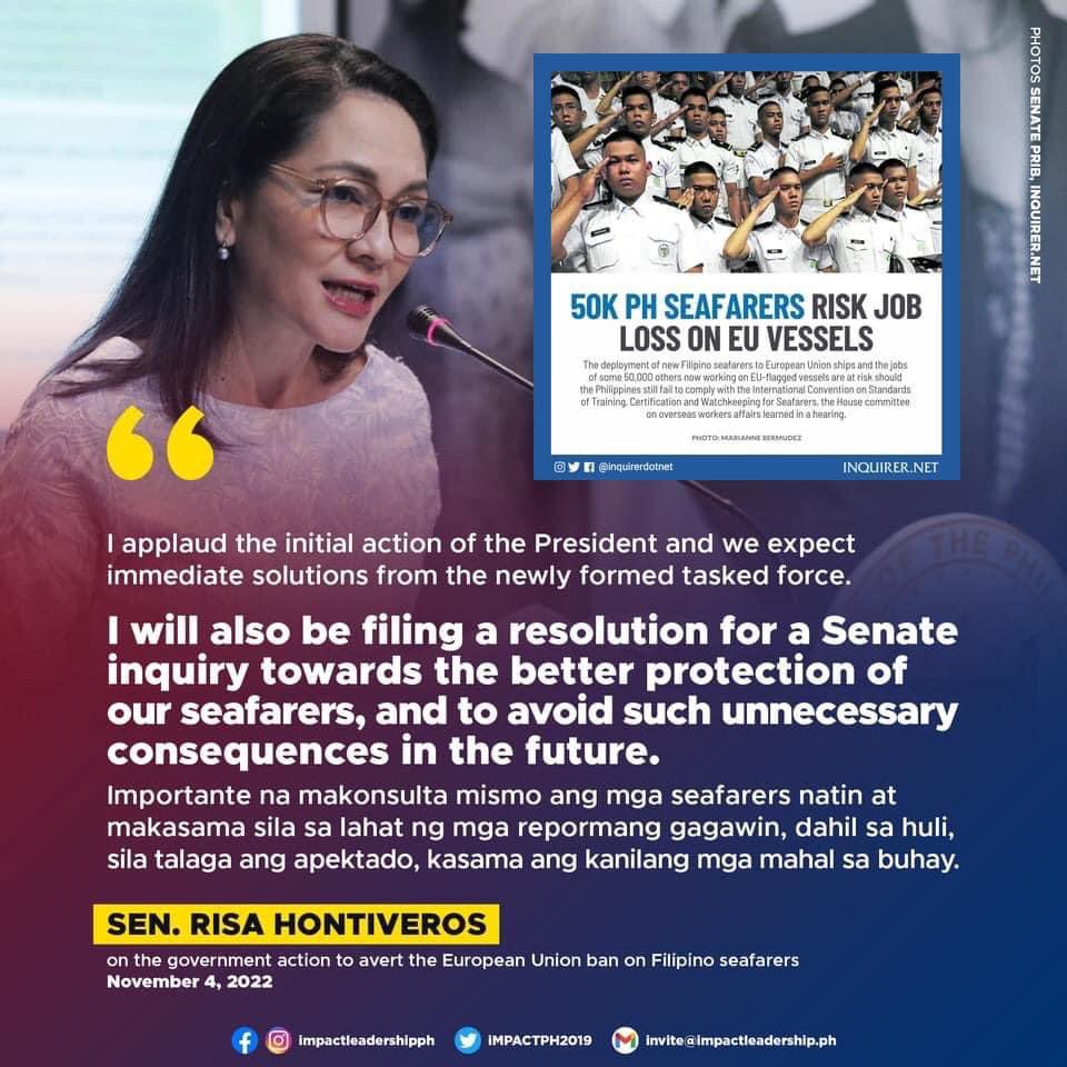 justinebalaneee's tweet photo. BBM: “Seafarers’ issue has been resolved”

Salamat senator @risahontiveros! #PassMarinoBill #SONA2023 https://t.co/jAetMIMmlO