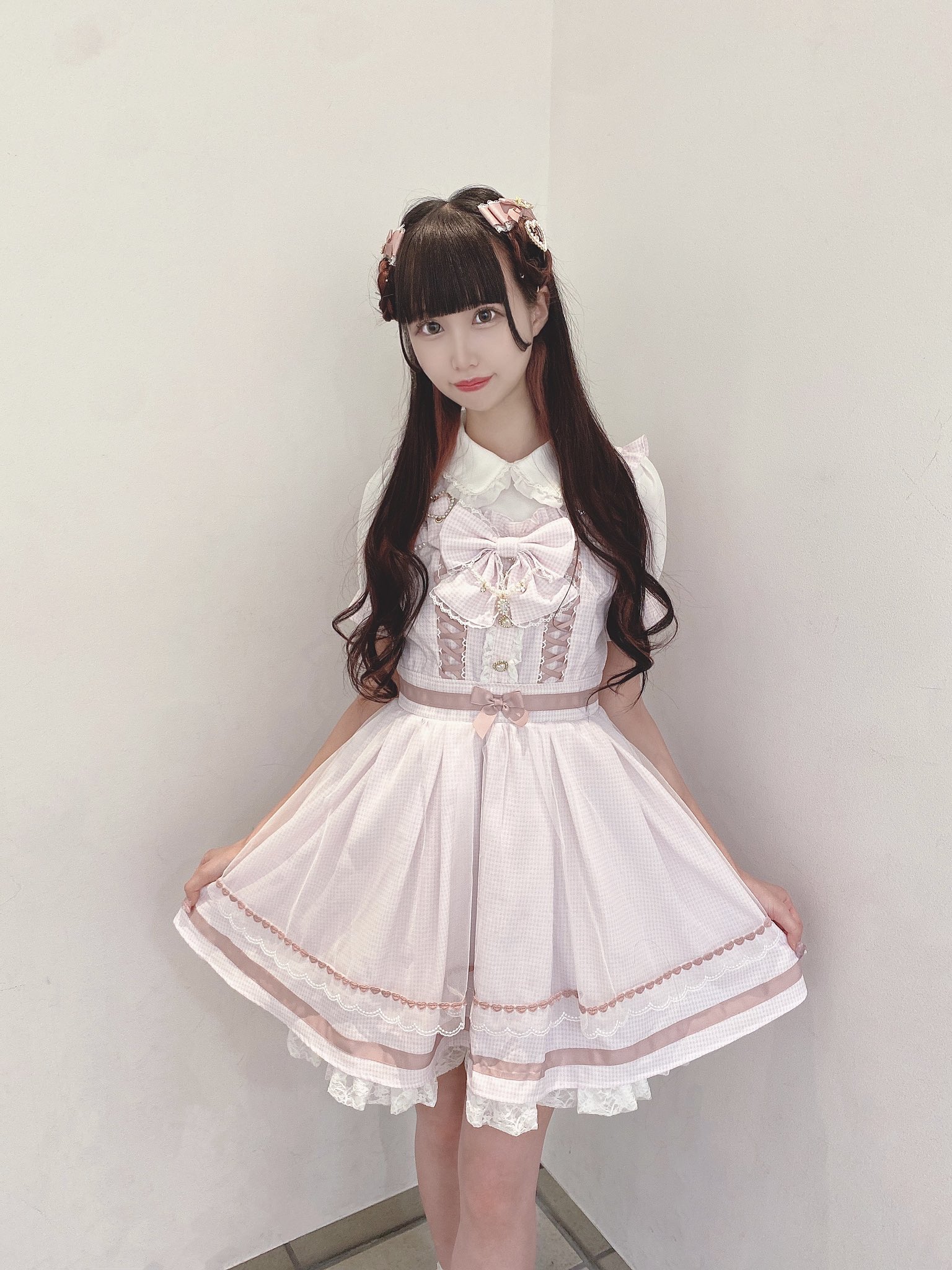 E♡LIZLISA ハウンドトゥースエプロンワンピース千鳥柄 E♡LIZLISA ハウンドトゥースエプロンワンピース千鳥柄 LIZ LISA