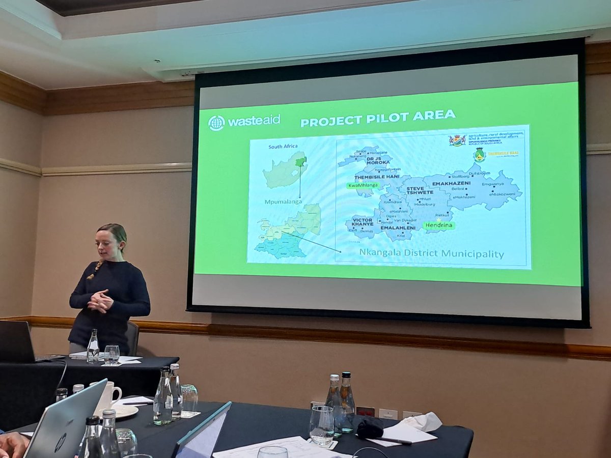 Rebecca4Earth's tweet photo. @WasteAid presented the #Masibambisane Project at the #Africa #Waste Summit last week, and there is more exiting news on the @WRAP_UK &amp; @UKRI_News 
feasibility study coming this week, so keep posted! https://t.co/kCwam0sweX