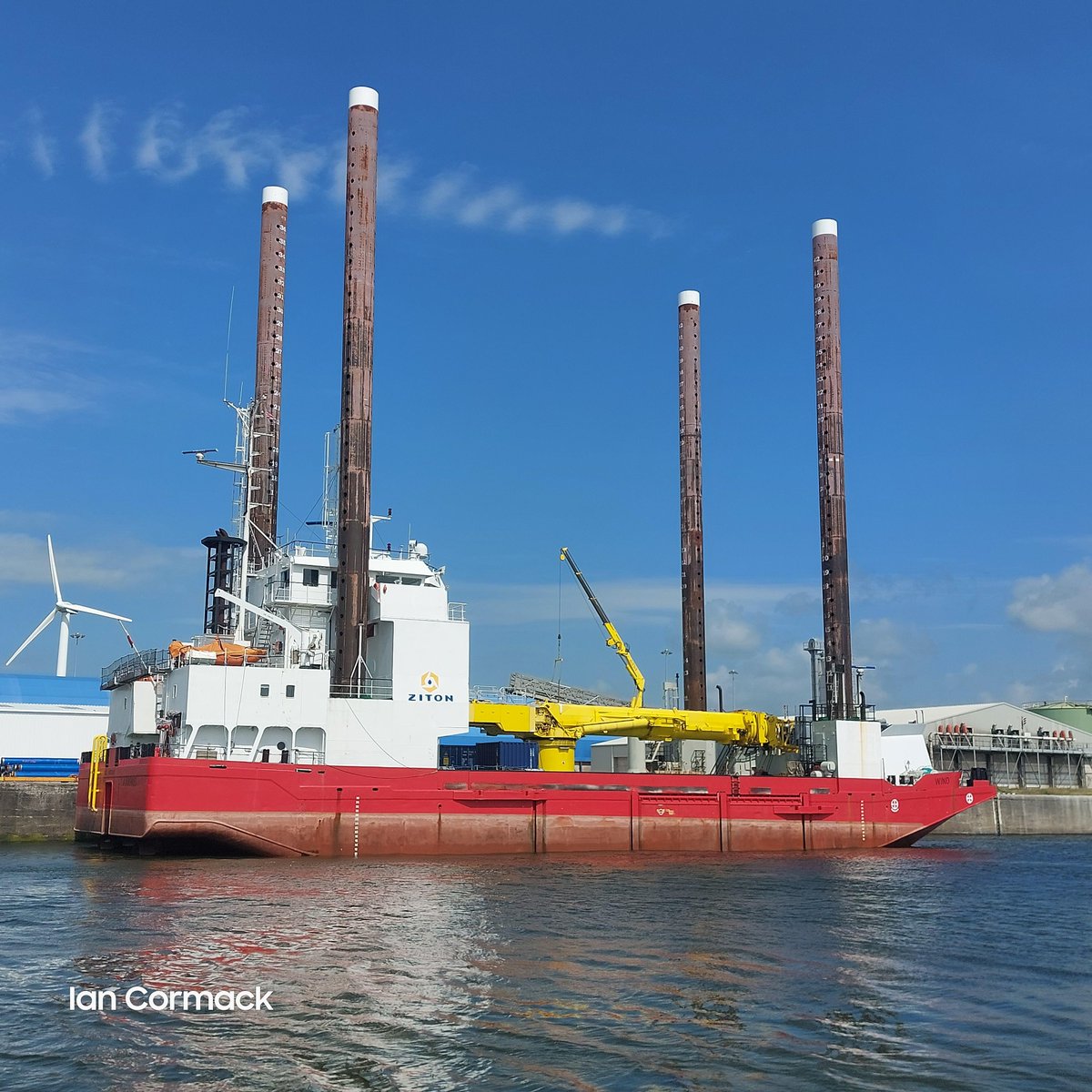 MV Wind arrived in Port over the weekend from Falmouth ready to carry out essential maintenance at Robin Rigg Wind Farm. #photooftheday #intermodalhub #workington