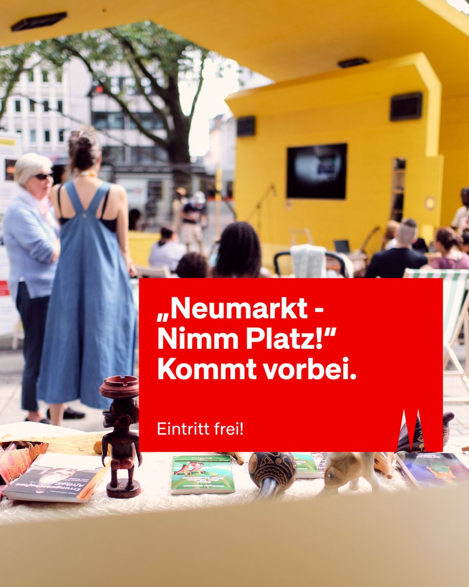 Weiter geht es diese Woche mit unserem Kulturprogramm auf dem Neumarkt. 🙌Nehmt Platz und seid bei den Lesungen, Filmen und vielem mehr dabei! Eintritt frei. Viel Spaß!  Alle Veranstaltungen: stadt-koeln.de/leben-in-koeln…  (📸: Helle Habenicht)