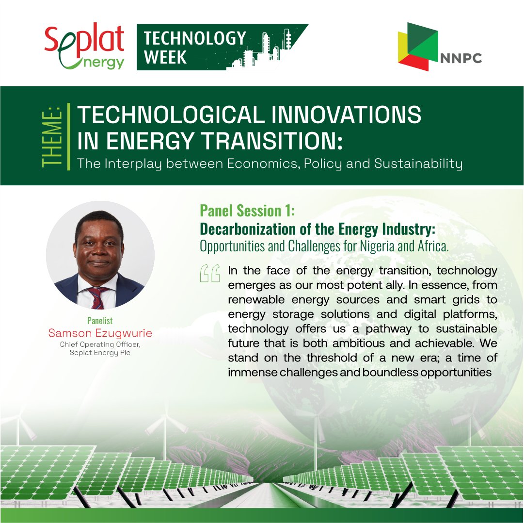 SeplatEnergy's tweet image. The 2023 Seplat Technology Week discussed and explored the role of technology in addressing pertinent challenges &amp;amp; possible solutions for the energy industry. 
#SeplatEnergy #TechnologySummit #EnergyInnovation