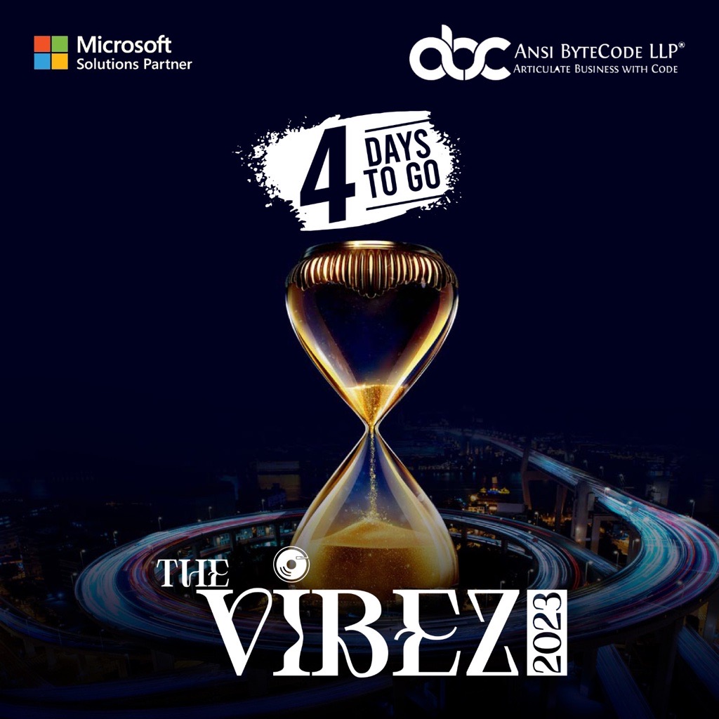 AnsiByteCode's tweet photo. Just 4 days to go!
π As we gear up for our annual event, we can't contain our excitement!
#ansibytecode #articulatebusinesswithcode #mspartner #msgoldpartner #mssollutionpartner #annualevent https://t.co/mkFywTw5r6