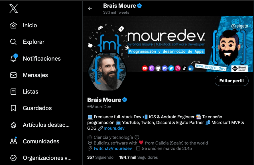 MoureDev's tweet image. Ya me puedes seguir en x.com/mouredev 😱