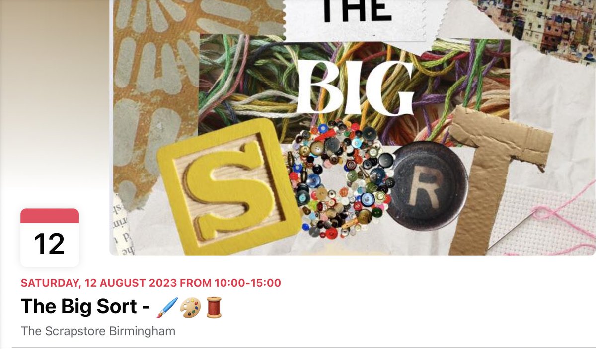 Let us know if you’ll be coming along for some crafty fun👩🏼‍🎨✏️🧵 And not forgetting free cake🍰

Join the event Facebook group - fb.me/e/COFG2oD8

#hoardingsupport #hoardingdisorder #hoardingawareness