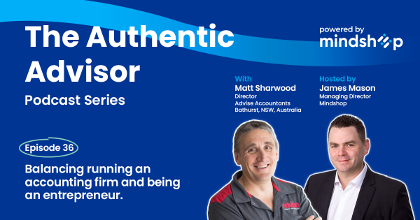 Podcast out Aug 1.  <a href="/JamesMason888/">James Mason</a> talks to <a href="/Matt_Sharwood/">Matt Sharwood</a>, Advise Accountants about balancing running an accounting firm &amp; being an entrepreneur. Subscribe loom.ly/Rz80SRY #businessadvisor #accountingfirm #podcast #entrepreneur