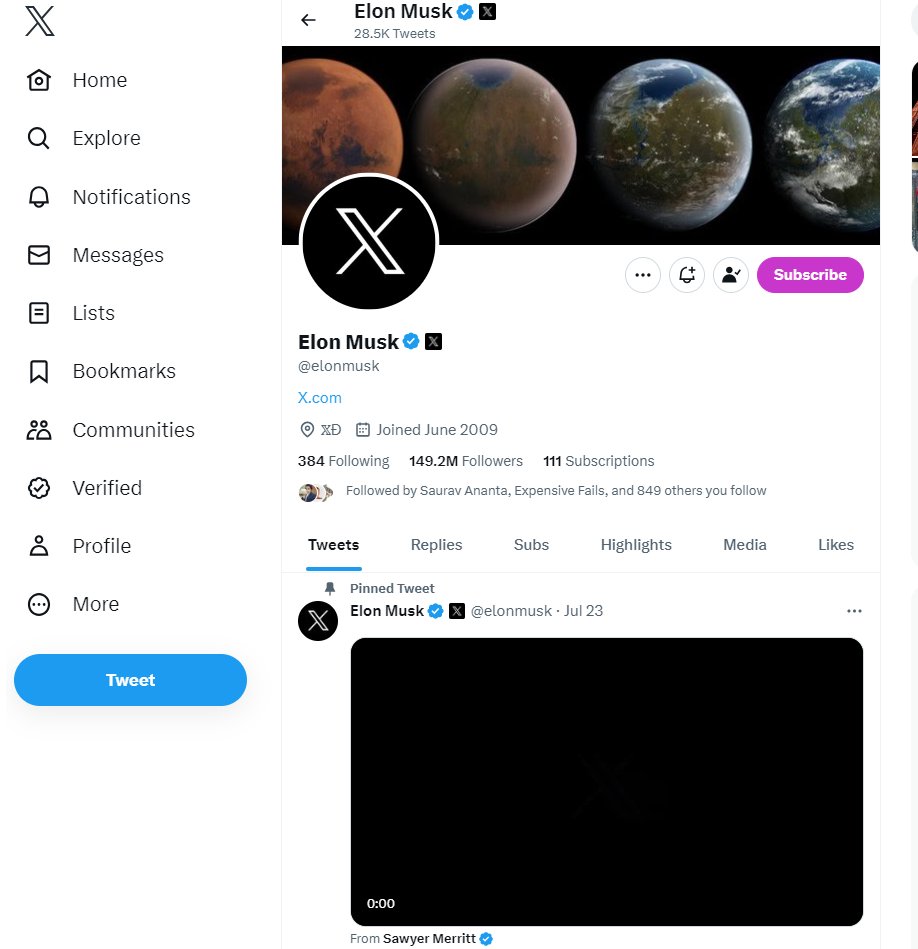 Twitter's blue bird Logo changed Now 'X' is new Twitter logo. #TwitterX @elonmusk