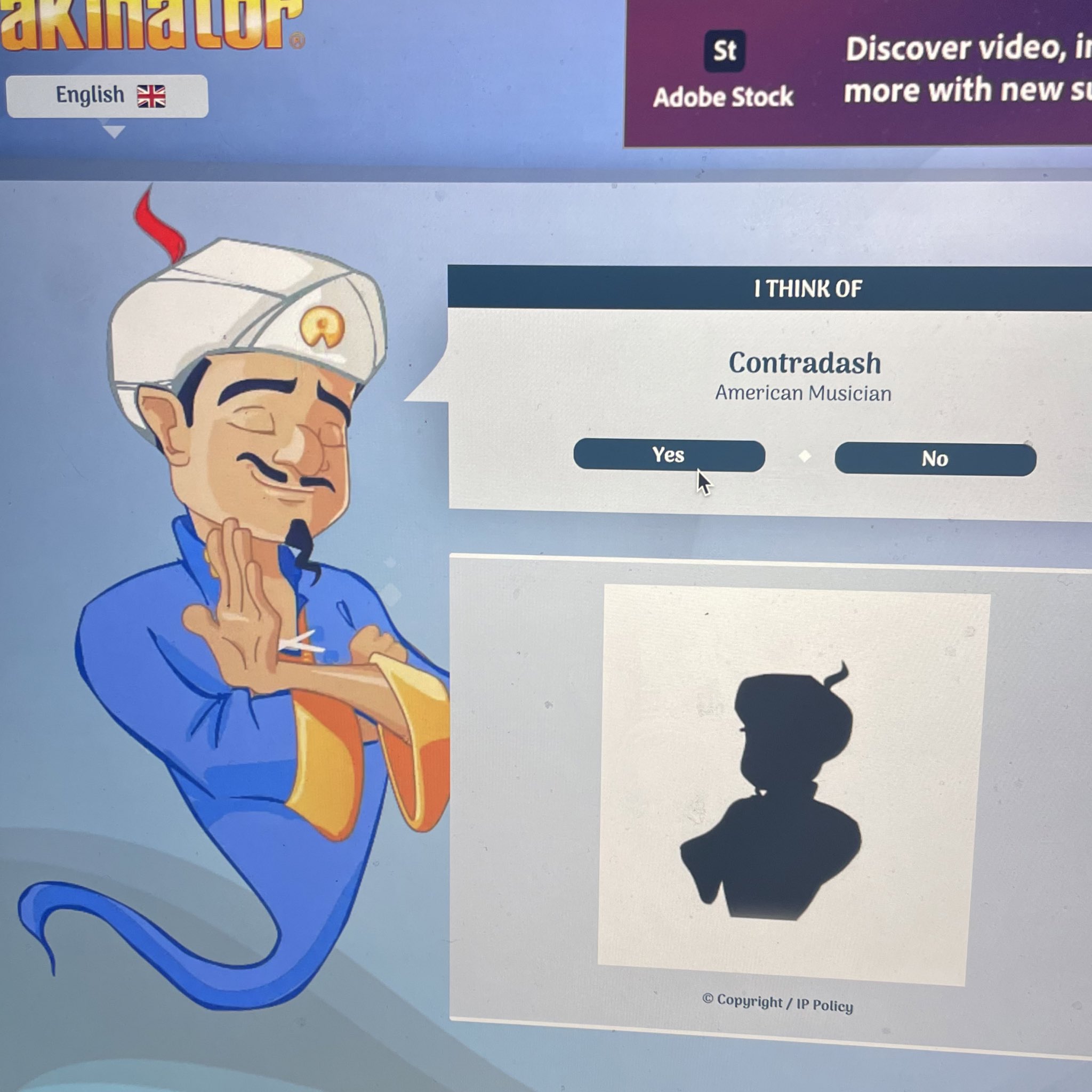 Me against Akinator