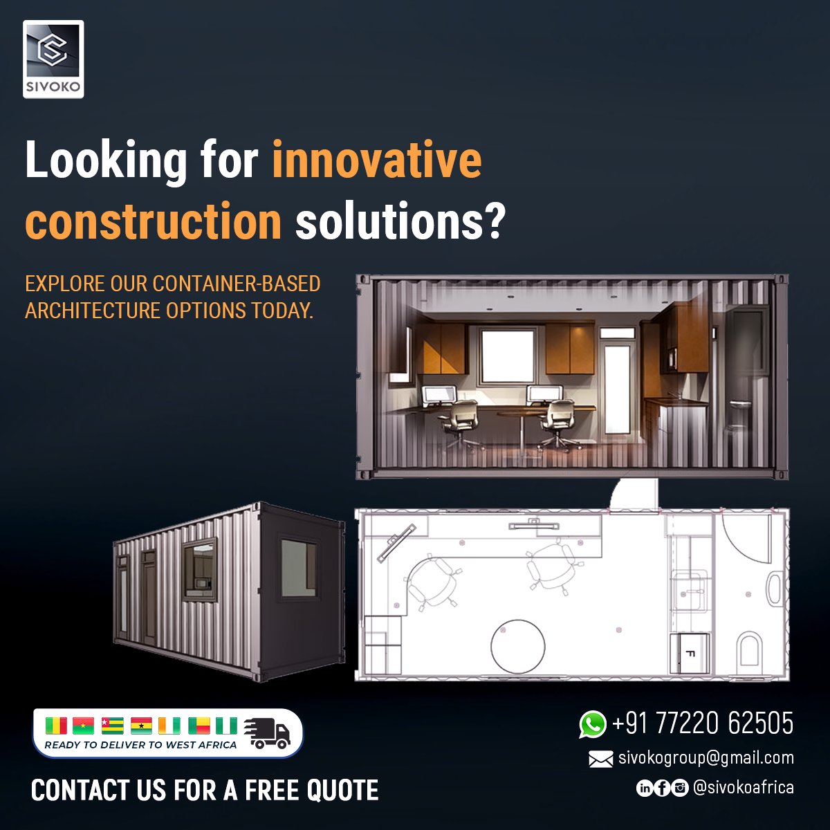 sivokoafrica's tweet image. Sivoko&apos;s modular containers are the perfect solution for any storage needs. 
Whether you&apos;re looking for a small, or a larger, more robust unit, Sivoko has what you need.

Whatsapp us: +917722062505
Email us: Sivokogroup@gmail.com

#modularcontainer #Kudus #Hazard