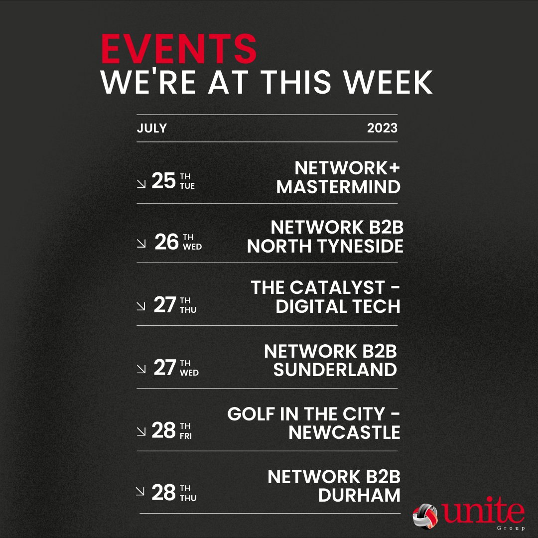 unitegroupltd's tweet image. Plenty of networking again for our team this week.

Will you be at any of these events? We&apos;d love to have a chat, contact our team today!
theunitegroup.co.uk

#TheUniteGroup #BecauseTechnologyMatters