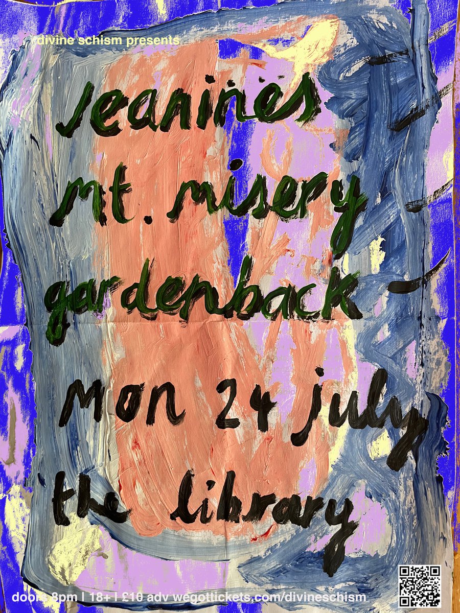 TONIGHT OXFORD we welcome NYCs <a href="/jeanines_nyc/">jeanines</a> to town with <a href="/mtmiseryband/">Mt. Misery</a> and gardenback (brand new band!) come down to <a href="/TheLibraryPub/">The Library, Oxford</a> for 8!
wegottickets.com/divineschism