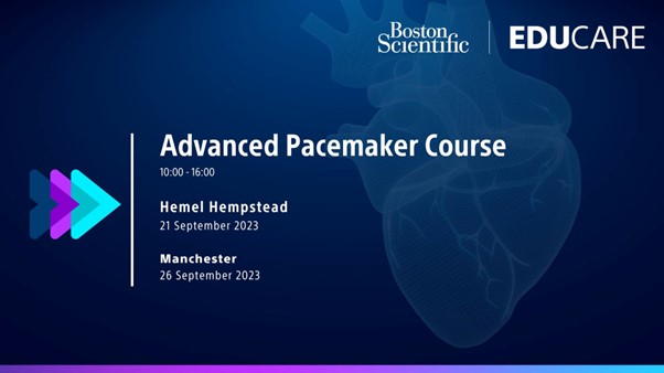 Boston Scientific CRM/EP UK & IRE (@bsc_rhythmuk) on Twitter photo Join the Education Team for a 1-day Advanced Pacemaker course aimed at Physicians wanting to become more familiar with Boston Scientific pacemakers.
There are limited spaces for both dates! Contact your local BSC representative or register here: UKBusinessSupport@bsci.com Join the Education Team for a 1-day Advanced Pacemaker course aimed at Physicians wanting to become more familiar with Boston Scientific pacemakers.
There are limited spaces for both dates! Contact your local BSC representative or register here: UKBusinessSupport@bsci.com