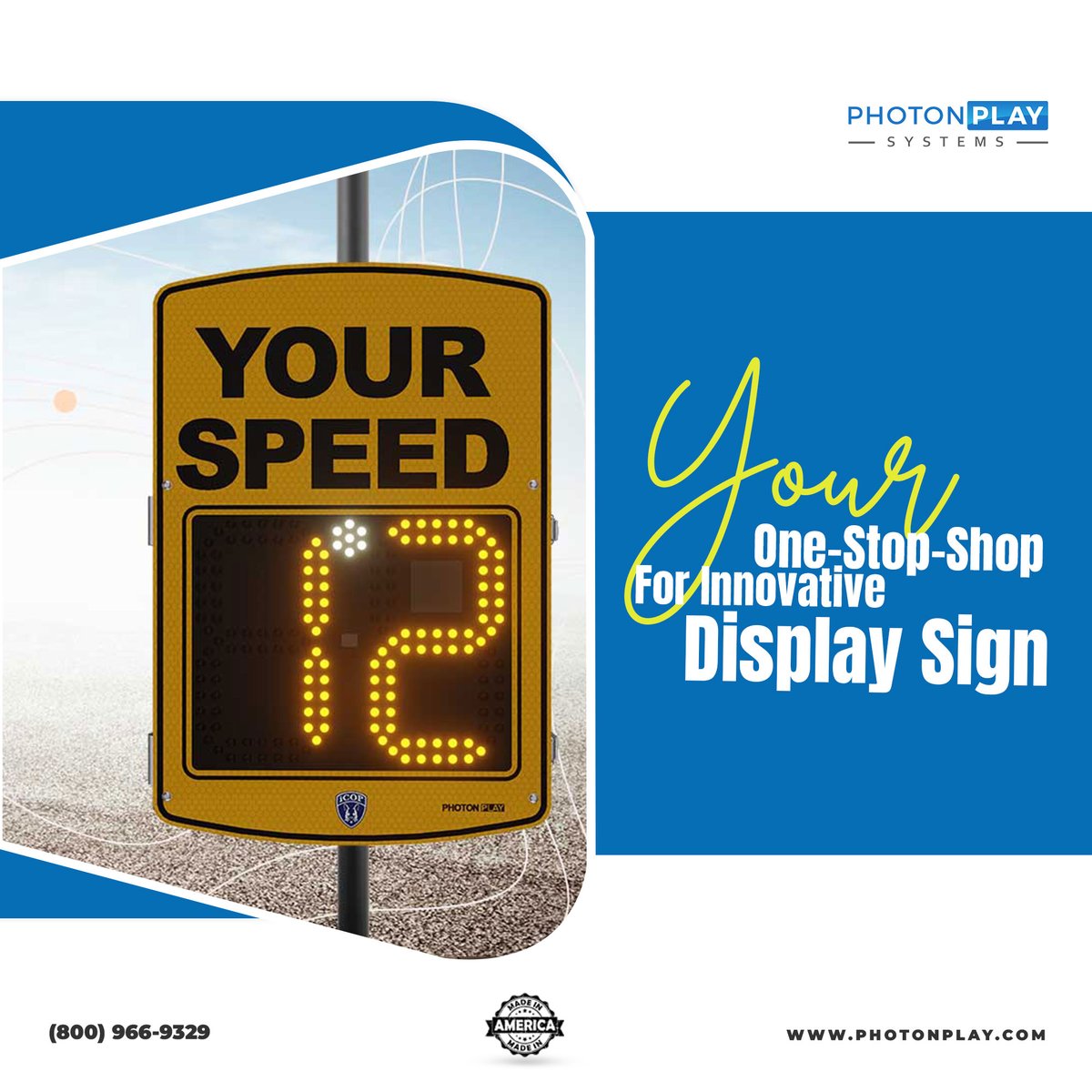 PhotonplayInc's tweet image. Your One-Stop-Shop For Innovative Display Sign

photonplay.com/radar-speed-si…

#photonplay #radar #radarspeed #speedsign #solarpower #solarpanels #driverfeedbacksign #solarsystem #solar #roadsafetytips #yourspeedsign #roadsafety #speedlimit #Speeding #speedlimitsign #trafficcontrol