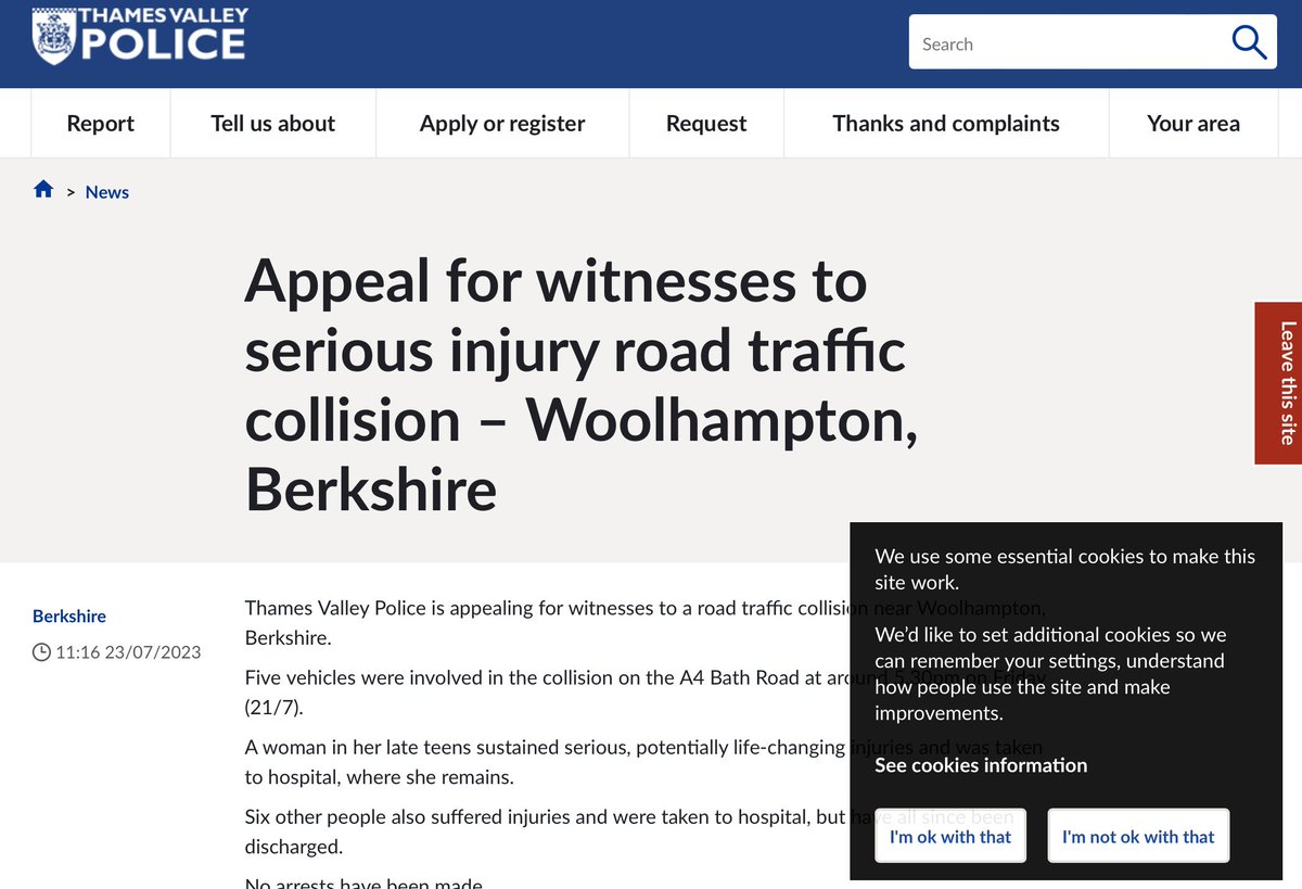 How can I help if the website won't let me proceed @TVP_WestBerks