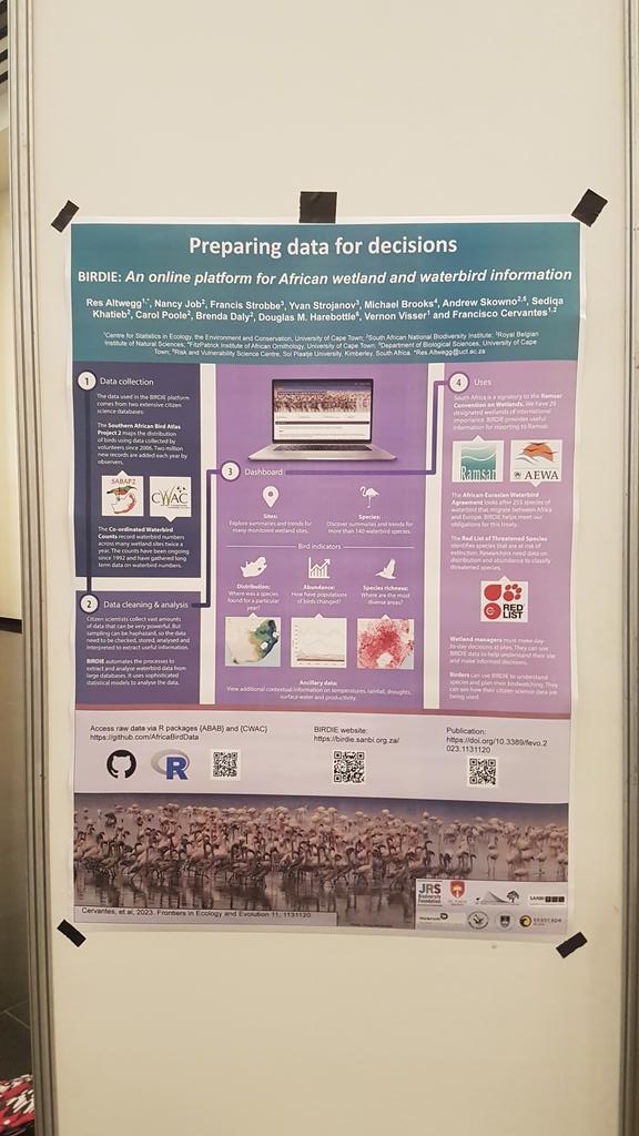 Need information on waterbird populations and distribution? Poster up @ICCB2023 @SEEC_UCT @SANBI_ZA