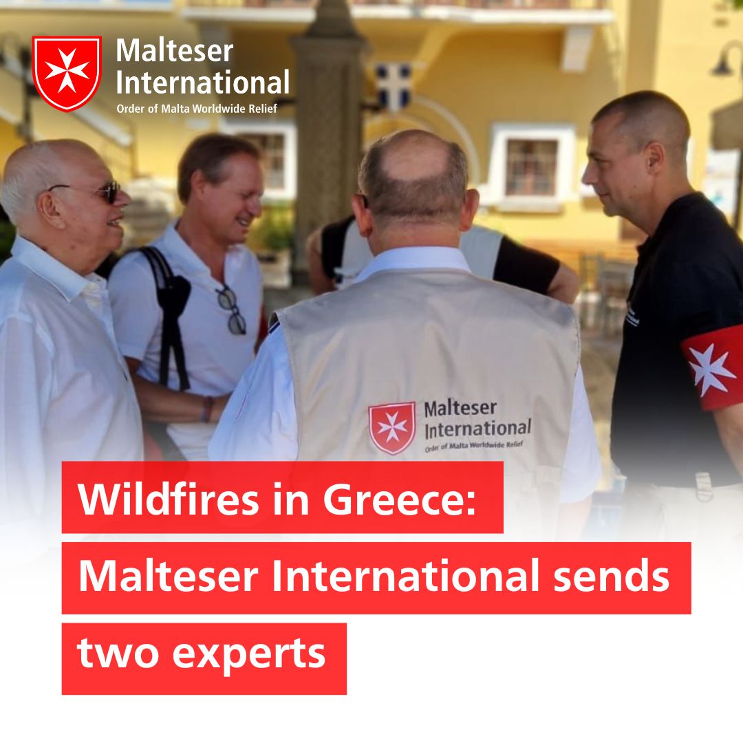orderofmalta's tweet photo. #Wildfires in #Greece, @MalteserInt sends experts to support the Ambassador of the #OrderofMalta to the Hellenic Republic, Luca Rovati, and his team. A joint emergency assessment team has been on #Rhodes to analyze the situation in close cooperation with the local authorities. https://t.co/xo3oiDfbvN