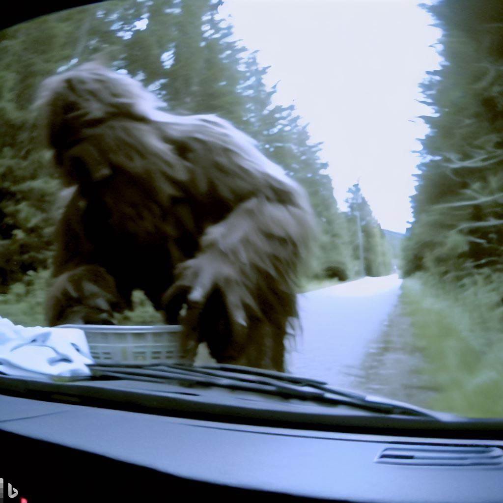 nocontextmemes's tweet photo. Dashcam footage of sasquatch doing laundry https://t.co/Rsw8AZok3J