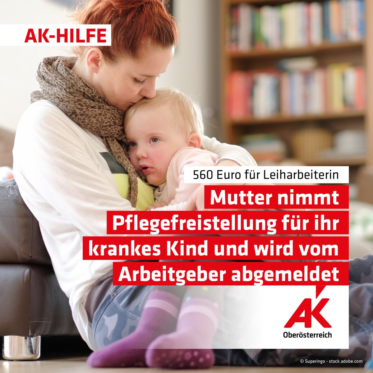 Mit Firmen im Bereich #Arbeitskräfteüberlassung gibt es immer wieder arbeitsrechtliche Konflikte. So auch im Fall einer Mutter. Ihr Arbeitsverhältnis wurde während der #Pflegefreistellung für ihr krankes Kind einfach aufgelöst. #akhilft
👉Zum Fall: bit.ly/3Q5KF1H