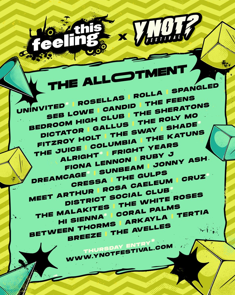 Morning! @ynotfestival cant wait to see your faces this Saturday. Insane line up. Big shout to @This_Feeling for letting us be part of it! 😱💘