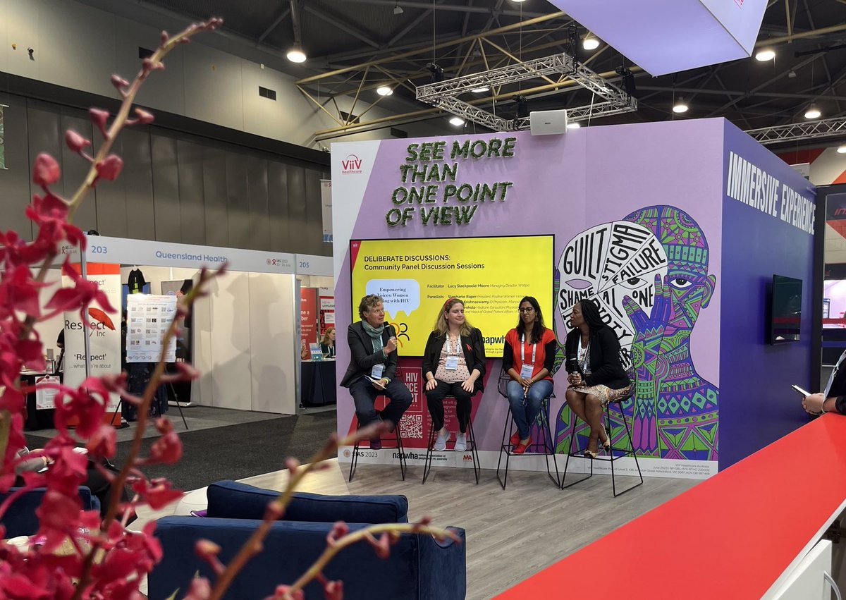 napwha's tweet photo. Pop down to @GileadSciences &amp; @ViiVHC booths during session breaks at #IAS2023 to catch 'Deliberate Discussions', short, digestible &amp; community lead chats about a range of big topics that are being covered during conference sessions. Here are today's highlights! @iasociety https://t.co/MFEPvgqfH9