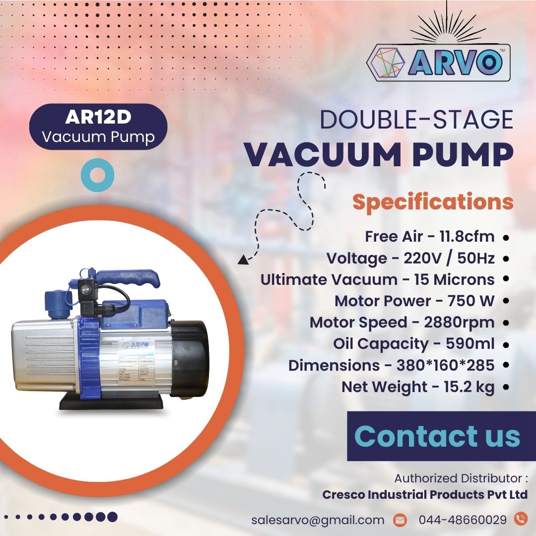 Introducing AVRO HVAC Vacuum Pumps: the ultimate solution for purifying refrigeration systems.

#Arvo #Cresco #CrescoIndustrialProducts #HVACpumps #refrigerationsystems
#vacuumpumps #contaminantfree #repairtools #airconditioning #AVROpumps
#refrigerantrecovery