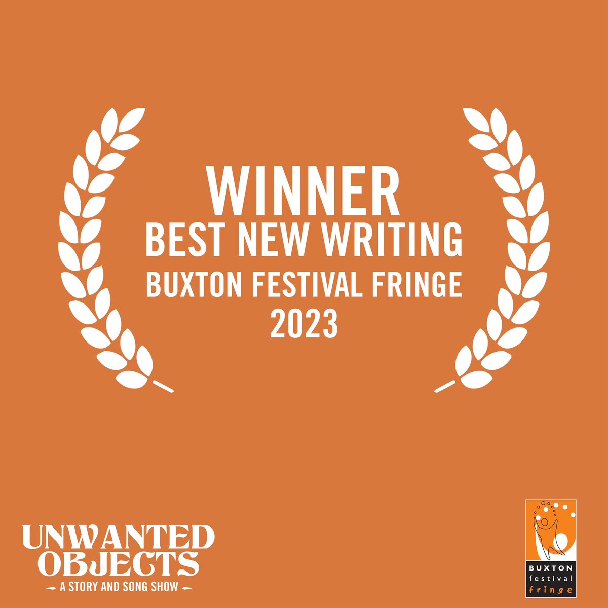 So we ended <a href="/buxtonfringe/">Buxton Fringe</a> with a massive surprise - winning the award for Best New Writing 🧡🧸🏆 Very honoured and grateful! Thank you to everyone who came, and to <a href="/RotundaDome/">RotundaTheatre</a> for having us. Next stop: <a href="/vfringe/">Ventnor Fringe</a>