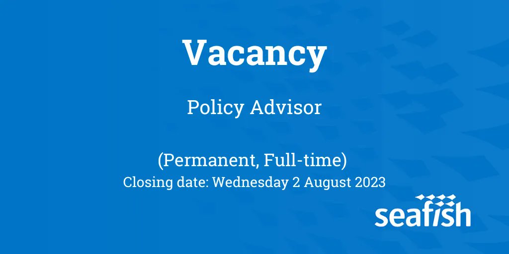 There is still time to apply for our Policy Advisor role within our Regulation team! Check out the vacancy here: buff.ly/44qgCG9 🐟